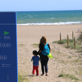Platja del Baixador de Castelldefels el 2 de maig de 2020