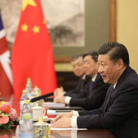 El presidente de China, Xi Jinping, en una reunión con May en Pekín hace unos días. REUTERS/Wu Hong