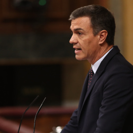 El presidente del Gobierno en funciones, Pedro Sánchez, interviene en el Congreso de los Diputados. / Eduardo Parra, EUROPA PRESS