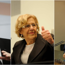 Gabilondo, Carmena y Errejón. Europa Press