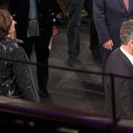 El Rey Felipe VI y la alcaldesa de Barcelona, Ada Colau, durante la cena de bienvenida al Mobile World Congress (MWC). | QUIQUE GARCÍA (EFE)