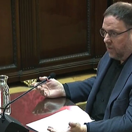 El exvicepresident de la Generalitat Oriol Junqueras, en el Tribunal Supremo. / EP