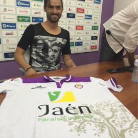El jugador del Jaén, Nuno Suilva, durante su presentación.- @La2A_noticias