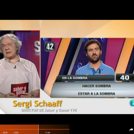 Sergi Schaaf, director de 'Saber y Ganar', interviene en el programa 'RTVE responde' para explicar el error y pedir disculpas por él./ RTVE.es