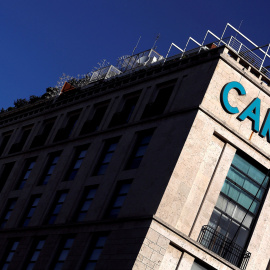 El logo de Banca Carige, en su sede en Roma. REUTERS/Alessandro Bianchi