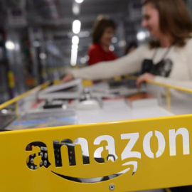 Logotipo de la compañía estadounidense, Amazon.- EFE