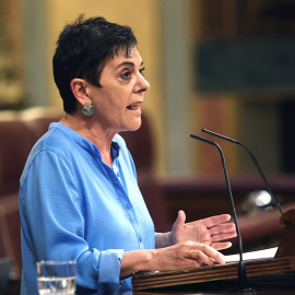 15/06/2021.- La diputada de Bildu Mertxe Aizpurua interviene durante el pleno celebrado este martes en el Congreso de los Diputados . EFE/Rodrigo Jiménez