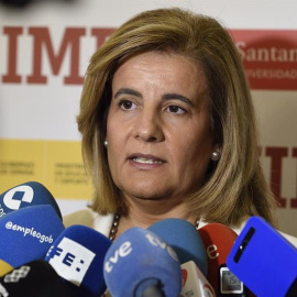 Fátima Báñez, ministra de Empleo en funciones, en los cursos de la UIMP (Santander) este miércoles/EFE