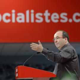 El primer secretario del PSC, Miquel Iceta, durante la reunión del Consejo Nacional de su partido del pasado día 25. EFE