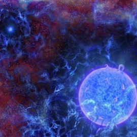 Recreación artística de primeras estrellas. N.R.FULLER/NATIONAL SCIENCE FOUNDATION