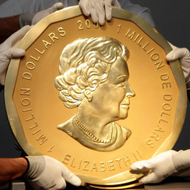 Roban la moneda de oro más grande del mundo de un museo de Berlín. REUTERS