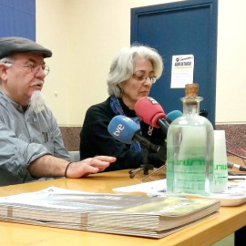 Roda de premsa amb el president de l'Associació de Veïns de Ciutat Meridiana, Filiberto Bravo, i la presidenta de la FABV, Ana Menéndez. @FAVBcn