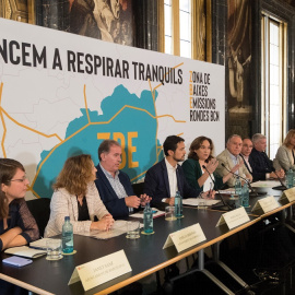 16/09/2019 - La alcaldesa de Barcelona, Ada Colau, durante la presentación de la propuesta de ordenanza de la Zona de Bajas Emisiones (ZBE) del ámbito de las Rondas. / EFE - MARTA PÉREZ