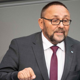 Frank Magnitz, diputado AfD en Bremen (Alemania) en una imagen de archivo. / AFP - FABIAN SOMMER