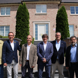 Carles Puigdemont, Jordi Sànchez, Jordi Turull, Josep Rull, Joaquim Forn, i Lluís Puig a Waterloo.