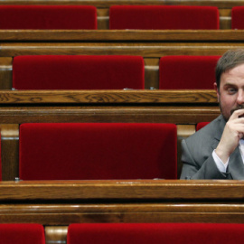 Oriol Junqueras en el Parlament de Catalunya, en una imagen de archivo. REUTERS