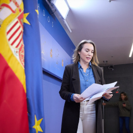 9/12/2022 La portavoz del PP en el Congreso de los Diputados, Cuca Gamarra, durante una rueda de prensa, en el Congreso de los Diputados, a 9 de diciembre de 2022