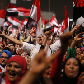 Manifestación de mujeres en Egipto. Reuters