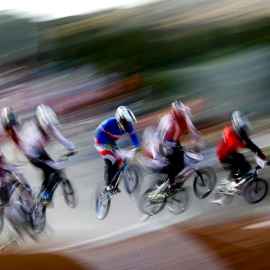 Una fotografía tomada durante una competición de BMX en los primeros Juegos Europeos en Bakú, Azerbaiyán (REUTERS)