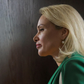 La periodista rusa Marina Ovsyannikova durante una vista judicial en Moscú, a 28 de julio de 2023.