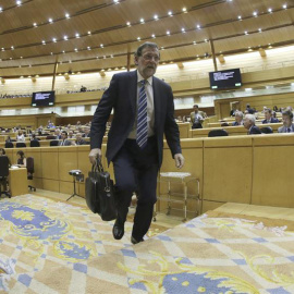 El presidente del Gobierno, Mariano Rajoy, en el Senado.- EFE