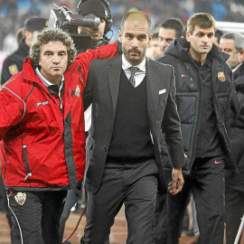 Juan Manuel Lillo Y Pep Guardiola.- EFE