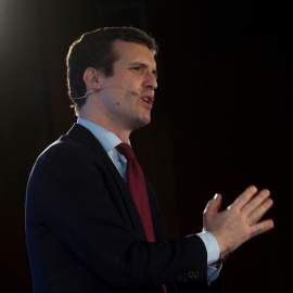 El presidente del PP, Pablo Casado. EFE/Pedro Puente Hoyos