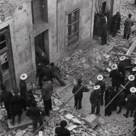 Efectos de los bombardeos del 30 de enero de 1938 sobre Barcelona. ARXIU HISTÒRIC DE LA CIUTAT