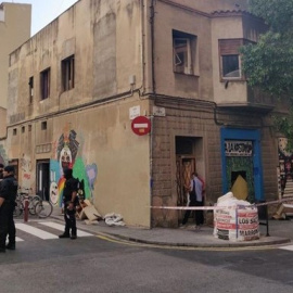 Desallotjament de l'immoble ocupat Ka la Kastanya, al barri de Gràcia. Europa Press