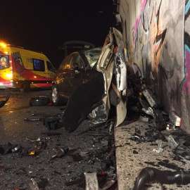 15/09/2019 - Un vehículo kamikaze que circulaba por dirección contraria ha colisionado frontalmente con otro vehículo. EFE/Comunidad de Madrid