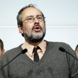 l cabeza de lista de la CUP a las elecciones catalanas del pasado 27 de septiembre, Antonio Baños, que ha anunciado hoy que deja su acta de diputado