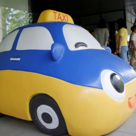 La mascota de la empresa china, Didi Chuxing, que hasta hace tres días no fue legalizada formalmente por el gobierno chino/REUTERS