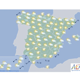 Previsión meteorológica del jueves 19 de septiembre. / AEMET