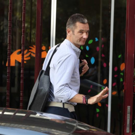 Urdangarin, a su llegada al Hogar Don Orione de Pozuelo de Alarcón este jueves. EFE/JJ Guillén