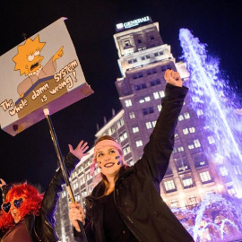 Manifestación feminista en Barcelona. / ENRIC FONTCUBERTA (EFE)