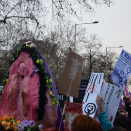 Manifestación feminista del 8M en Madrid. / MARÍA LOZANO