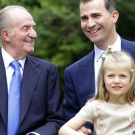 Juan Carlos, Felipe y Leonor EFE