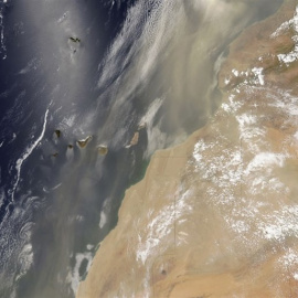 La NASA capta la tormenta de arena que azotó Canarias y cruzó el Atlántico