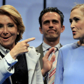 Esperanza Aguirre y Cristina Cifuentes durante un acto del PP.- EFE