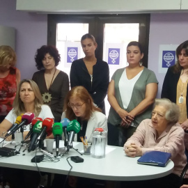 Representantes feministas en rueda de prensa este viernes 20 de septiembre