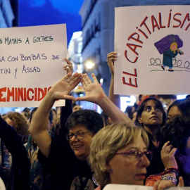 Concentración en Madrid para declarar la emergencia feminista. EFE/Ballesteros