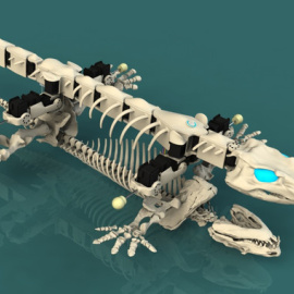 El OroBOT es capaz de caminar y nadar como lo hacía el Orobates pabsti durante el periodo Devónico | Konstantinos Karakasiliotis