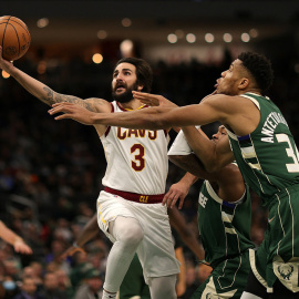 El jugador español de baloncesto Ricky Rubio durante un partido de la NBA.