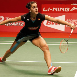 Carolina Martín, durante el partido./ EFE
