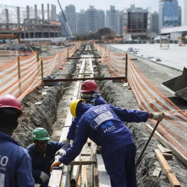 Vista de las obras de adecuación de las instalaciones que se utilizarán para los Juegos Olímpicos de 2016, en Río | EFE