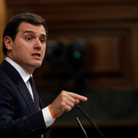 Albert Rivera durante el pleno monográfico sobre las pensiones / EFE