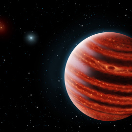 Representación artística del planeta similar a Júpiter observado directamente./ Danielle Futselaar y Franck Marchis, SETI Institute