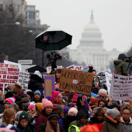 Otro aspecto de la Marcha de las mujeres en Nueva York . (JOSHUA ROBERTS | REUTERS)