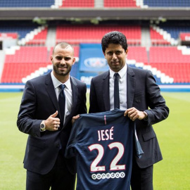 Jesé, durante su presentación con el PSG. EFE/Etienne Laurent