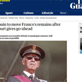 'The Guardian': "El Gobierno trasladará los restos de Franco tras el visto bueno de la Justicia"